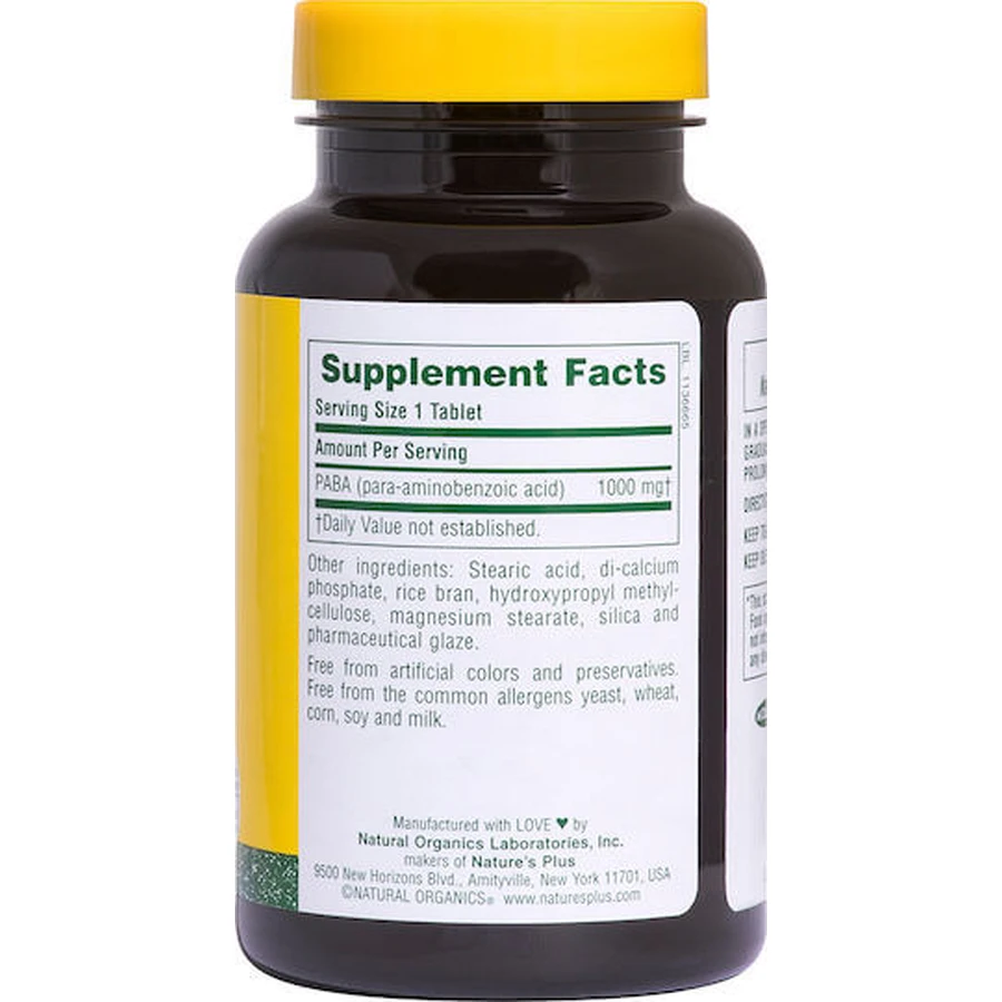 Nature's Plus Paba 1000mg Food Supplement Special 60 tabs