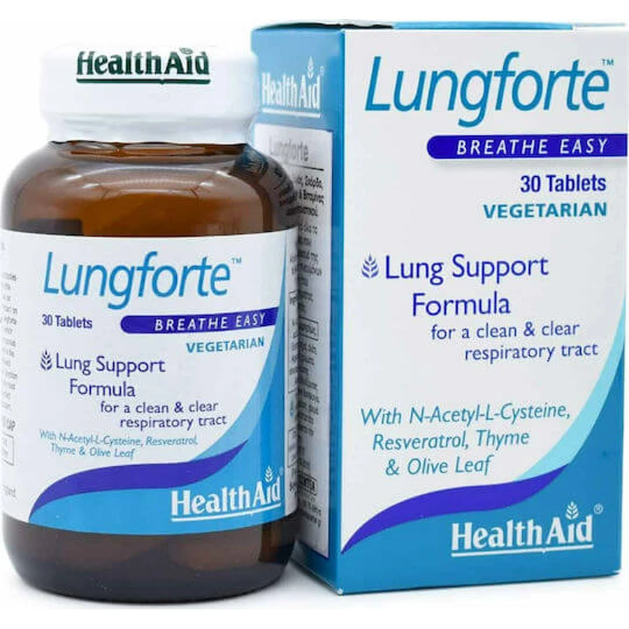 Gesundheitshilfe Lungforte Breathe Easy Spezial-Nahrungsergänzungsmittel 30 Tabs