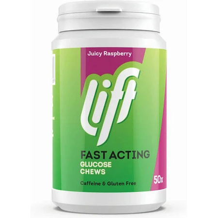 Lift Fast Acting Clucose Chews Suplemento Dietético Especial 50 Comprimidos Masticables Raspberry Juicy Chews