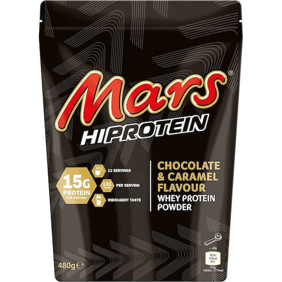Mars HIProtein Whey Protein Proteína de suero con sabor a chocolate con caramelo 455gr