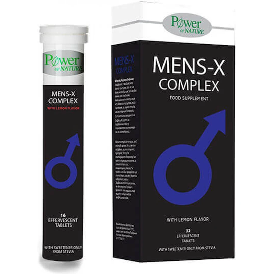 Power Health Mens-X Complex Suplemento potenciador de la testosterona 32 comprimidos eff Limón