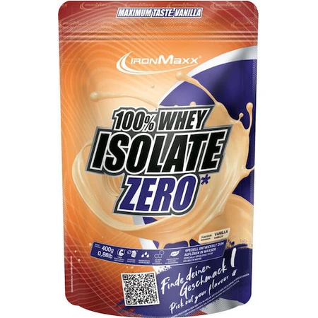 IronMaxx 100% Whey Isolate Proteína de suero sin lactosa con sabor a vainilla 400gr