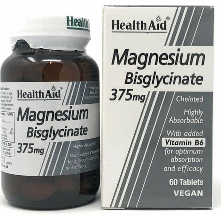 Health Aid Magnesium Bisglycinate 375mg 60 tablets