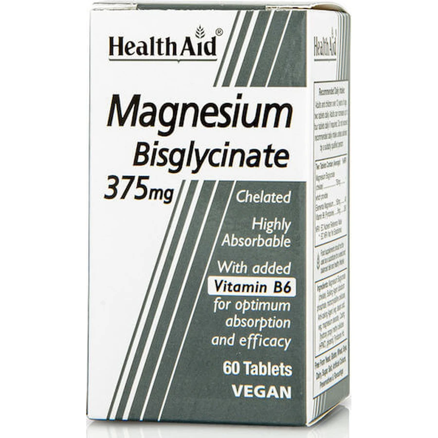 Health Aid Magnesium Bisglycinate 375mg 60 tablets