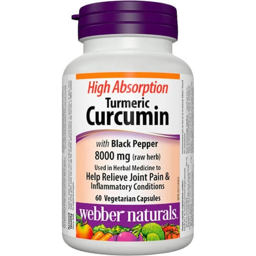 Webber Naturals Cúrcuma Curcumina 60 cápsulas vegetales