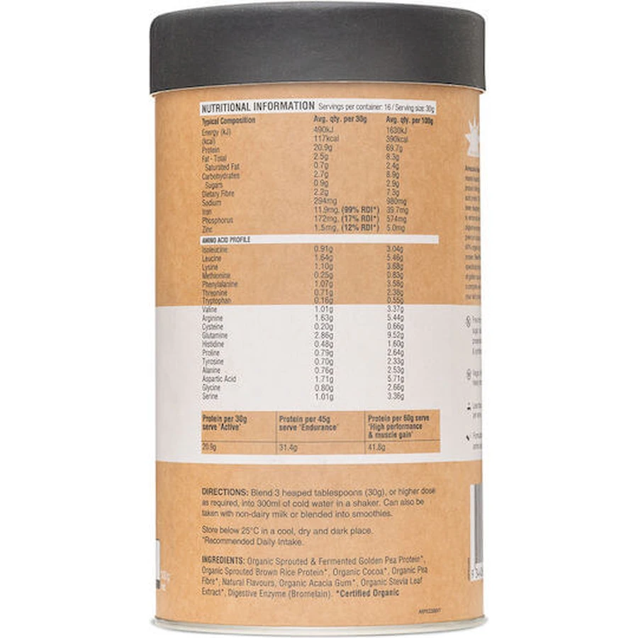 Amazonia Raw Protein Isolate Isolat de protéine biologique sans gluten ni lactose avec arôme de noix de coco 1kg