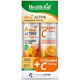 Health Aid Vitamin C Multivitamin Multivitamin for Immune Support, Skin & Antioxidant Action 1000mg Citrus Fruits, 2 x 10 comprimidos efervescentes