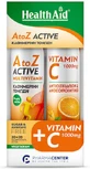 Health Aid Vitamin C Multivitamin Multivitamin for Immune Support, Skin &amp; Antioxidant Action 1000mg Citrus Fruit, 2 x 10 effervescent tablets