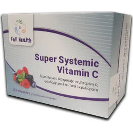 Full Health Super Systemic Vitamina C sistémica para el refuerzo inmunitario, la piel y la acción antioxidante 120 cápsulas vegetales