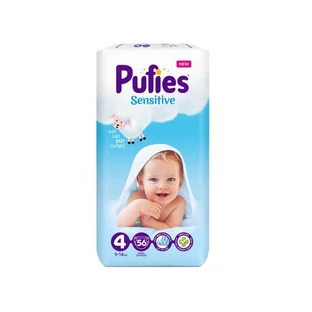 Luiers Baby Sensitive Nr. 4, 9-14 kg, 56 stuks, Pufies