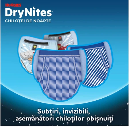 Drynites Night Diapers for Boys, 8-13 Years, 30-48 kg, 9 Pieces, Huggies
