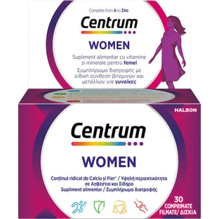 Centrum Mujer Multivitamínico Especialmente Creado para Mujeres para Fortalecer la Energía y el Sistema Inmunitario 30 Comprimidos