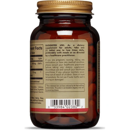 Solgar Vitamine C met Rozenbottels Vitamine voor ondersteuning van het immuunsysteem, de huid en antioxidanten 500mg 100 tabletten