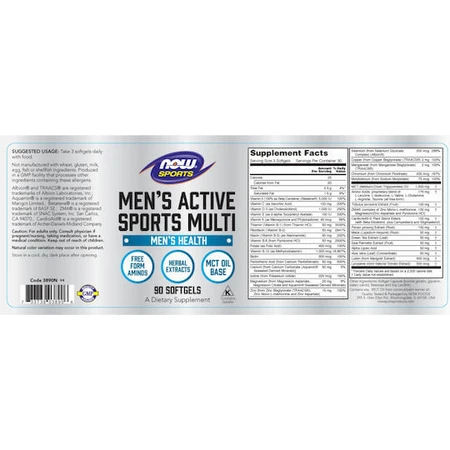 Now Foods Men's Active Sports Multi 90 capsule moi