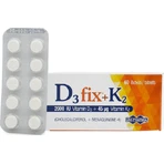 UNI-PHARMA D3 Fix + K2 Vitamine voor versterking immuunsysteem & ei-gezondheid 2000iu 45mcg 60 tabletten