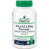 Doctor's Formulas D3 & K2 & Mag Vitamin Formel für Immunsystem Stärkung & Ei Gesundheit 60 caps