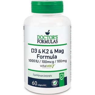 Doctor's Formulas D3 & K2 & Mag Vitamin Formel für Immunsystem Stärkung & Ei Gesundheit 60 caps