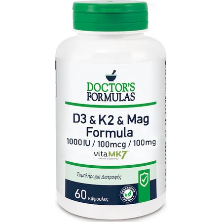 Doctor's Formulas D3 & K2 & Mag Vitamin Formel für Immunsystem Stärkung & Ei Gesundheit 60 caps