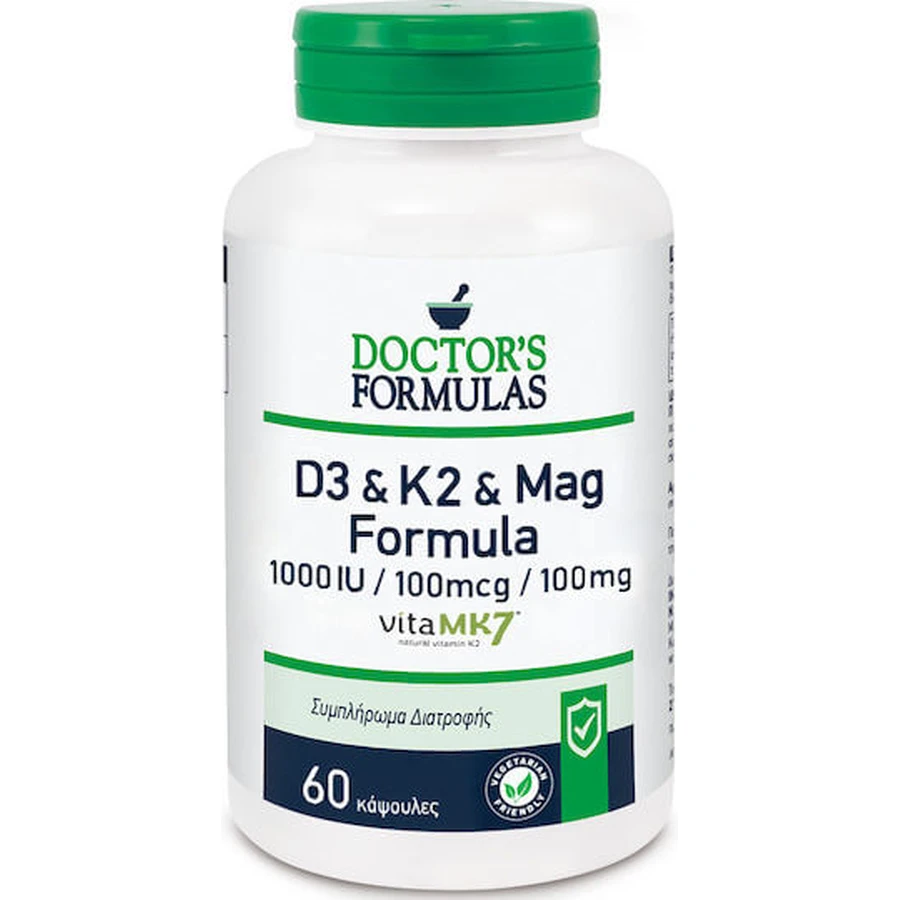 Doctor's Formulas D3 & K2 & Mag Vitamin Formel für Immunsystem Stärkung & Ei Gesundheit 60 caps