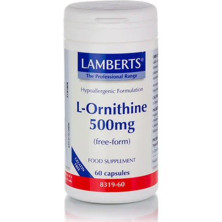 Lamberts L-Ornitina 500mg 60 Cápsulas sin sabor