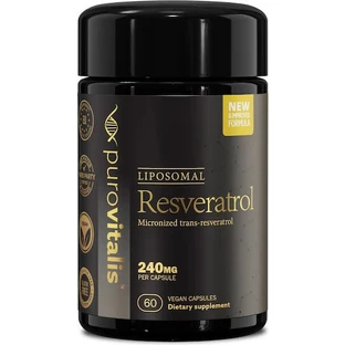 Purovitalis Liposomaal Resveratrol 240mg Voedingssupplement Speciaal 60 plantaardige capsules