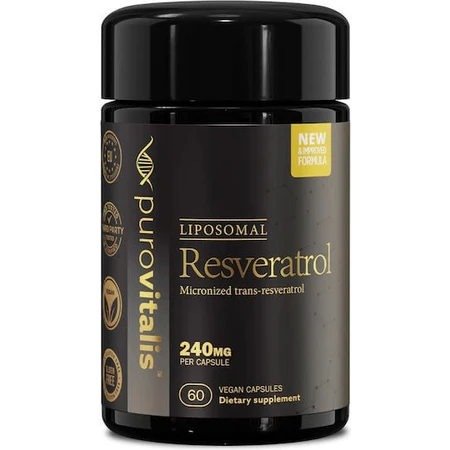 Purovitalis Liposomaal Resveratrol 240mg Voedingssupplement Speciaal 60 plantaardige capsules
