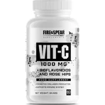 Fire & Spear Vit C Vitamina para la energía, el sistema inmunitario y el fortalecimiento de la piel 1000mg adecuada para adultos mayores de 50 años 60 Comprimidos