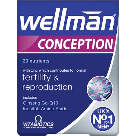 Vitabiotics Wellman Conceptie Vruchtbaarheid & Voortplanting Testosteronverhogend Supplement 30 tabs