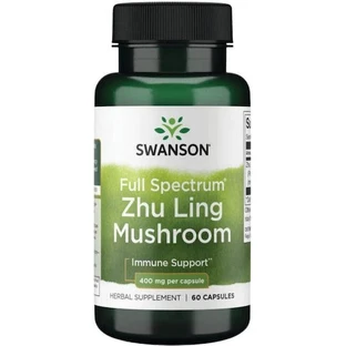 Swanson Full Spectrum Zhu Ling Mushroom 400mg Immune System Strengthening Supplement 60 caps