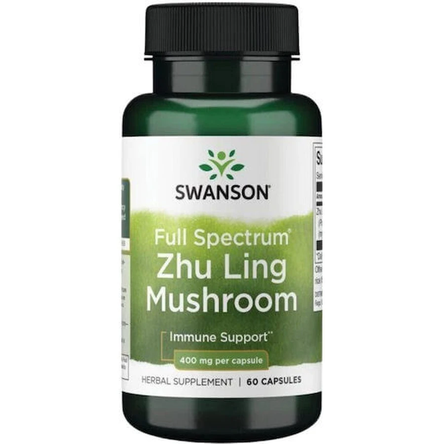 Swanson Full Spectrum Zhu Ling Mushroom 400mg Immune System Strengthening Supplement 60 caps