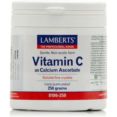 Lamberts Vitamine C als Calcium Ascorbaat Vitamine voor Versterking van Immuunsysteem, Huid & Antioxidantwerking 250gr