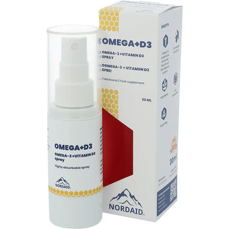 Nordaid Omega+D3 Ω-3 en vitamine D3 Sublinguale Spray 30ml