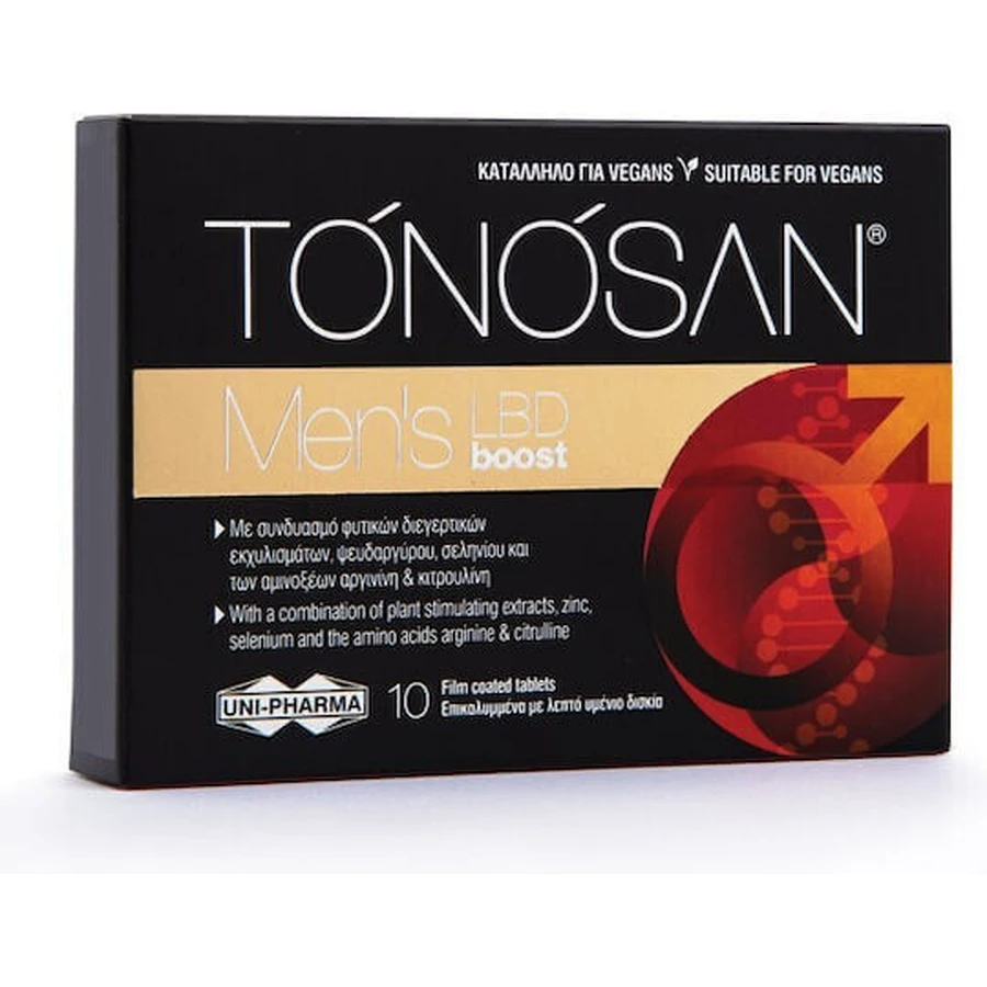 UNI-PHARMA Tonosan Men's LBD Boost Libido & Testosterone Boosting Supplement 10 caps