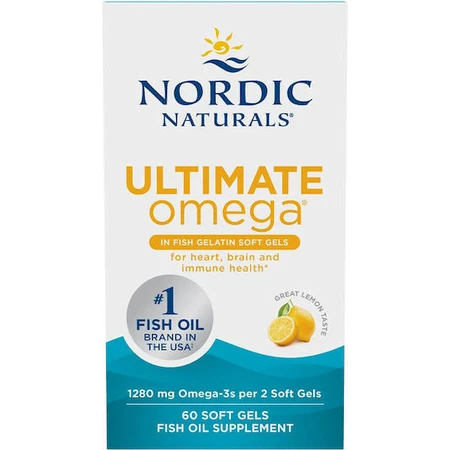 Nordic Naturals Ultimate Omega 1280mg 60 softgels Lemon
