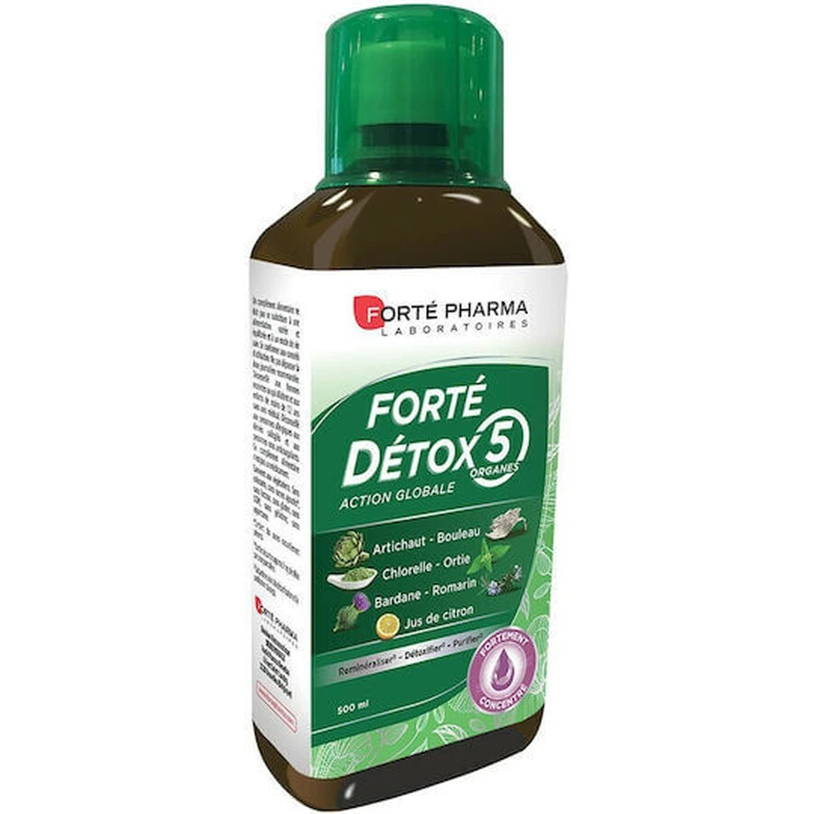 Forte Pharma Forte Detox Forte Detox 5 Organe Spezial Nahrungsergänzungsmittel 500ml Multiflavours