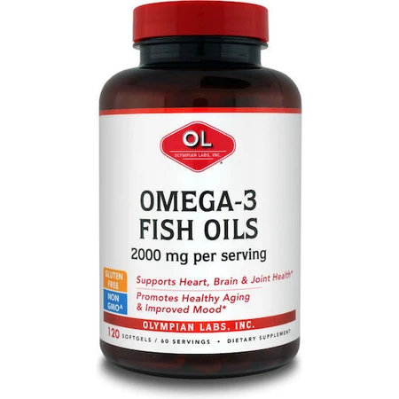 Olympian Labs Omega 3 Fischöl 120 Weichkapseln Unaromatisiert