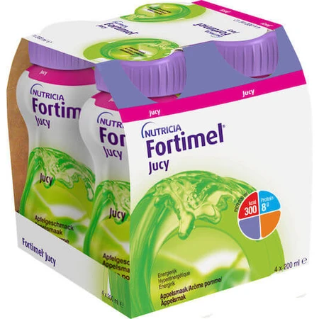 Nutricia Fortimel Jucy Jucy Special Food Supplement 4 x 50ml Apple