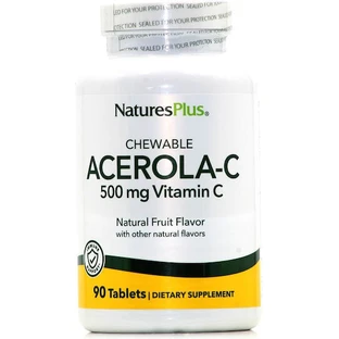 Nature's Plus Acerola-C Vitamine voor immuunsysteem, huid en antioxidant 500mg 90 tabletten