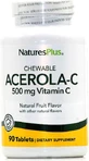 Nature's Plus Acerola-C Vitamin for Immune Support, Skin &amp; Antioxidant Action 500mg 90 Tablets