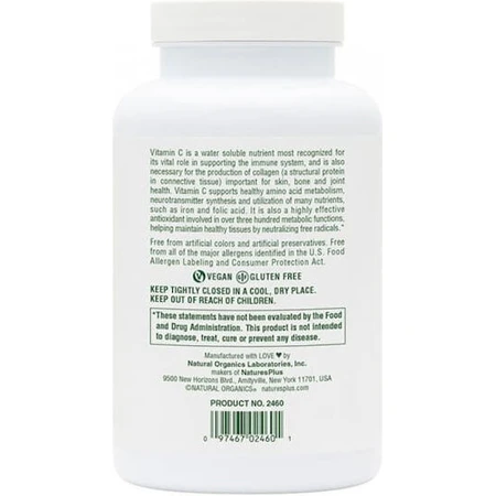 Nature's Plus Acerola-C Vitamine voor immuunsysteem, huid en antioxidant 500mg 90 tabletten