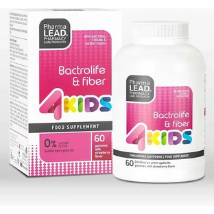 Pharmalead Bactrolife & Fibre 4kids Probiotic Probiotika 60 Erdbeer-Gelee-Bonbons