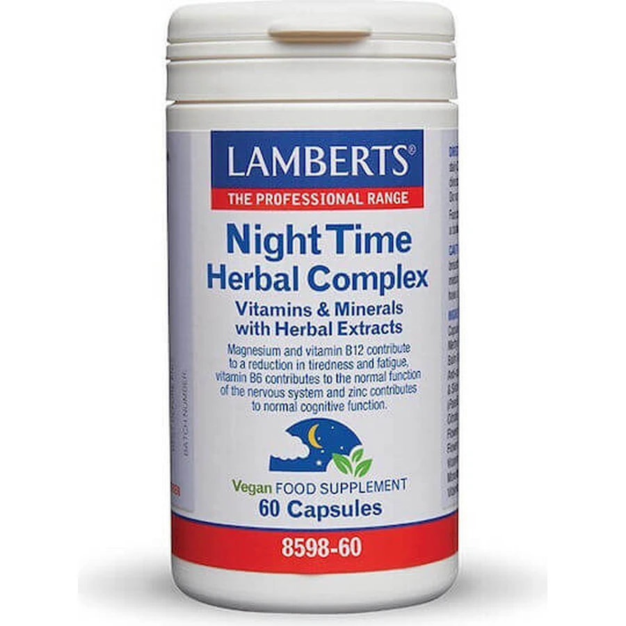 Lamberts Night Time Herbal Complex Anxiety & Sleep Supplement 2 caps Lemon