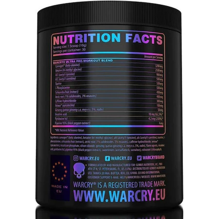 Genius Nutrition Warcry Ultra Pre Workout Supplement 300gr Candy Fruits