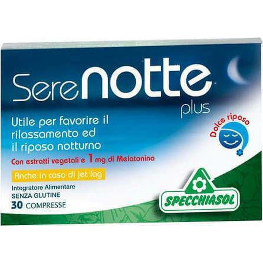 Specchiasol Serenotte plus Suplemento para el Sueño 30 comp.