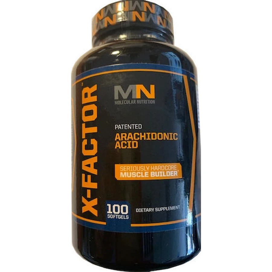 Molecular Nutrition X-Factor 250 mg Suplemento para el entrenamiento y el aumento de testosterona 100 cápsulas blandas
