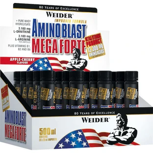 Weider Amino Blast Mega Forte 20 x 25ml Cereza Manzana Manzana