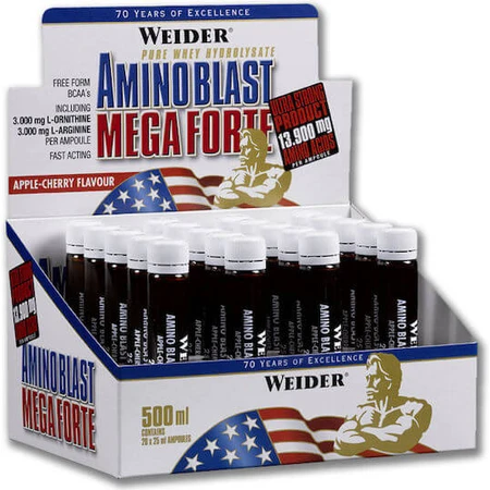 Weider Amino Blast Mega Forte 20 x 25ml Cereza Manzana Manzana