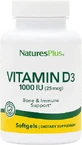 Nature's Plus Vitamine D3 voor immuunsysteem en eiergezondheid 1000iu 30 softgels
