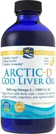 Nordic Naturals Arctic-D Arctic Cod Liver Oil 1060mg Omega 3 &amp; 1000IU D3 Cod Liver Oil 1060mg 237ml