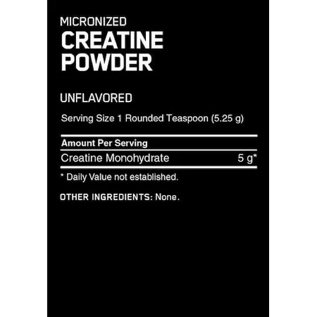 Optimum Nutrition Créatine Micronisée Non aromatisée 634gr